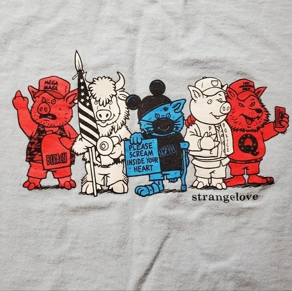 Strangelove‎ Skatebroads "Silly Animals" Graphic T-Shirt Size Large
